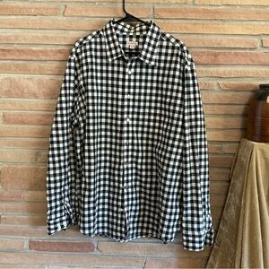 Men’s Long Sleeve Checked Cotton Blend Shirt XXL